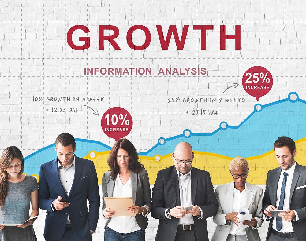 Business Data Growth Report Analysis Performance Concept