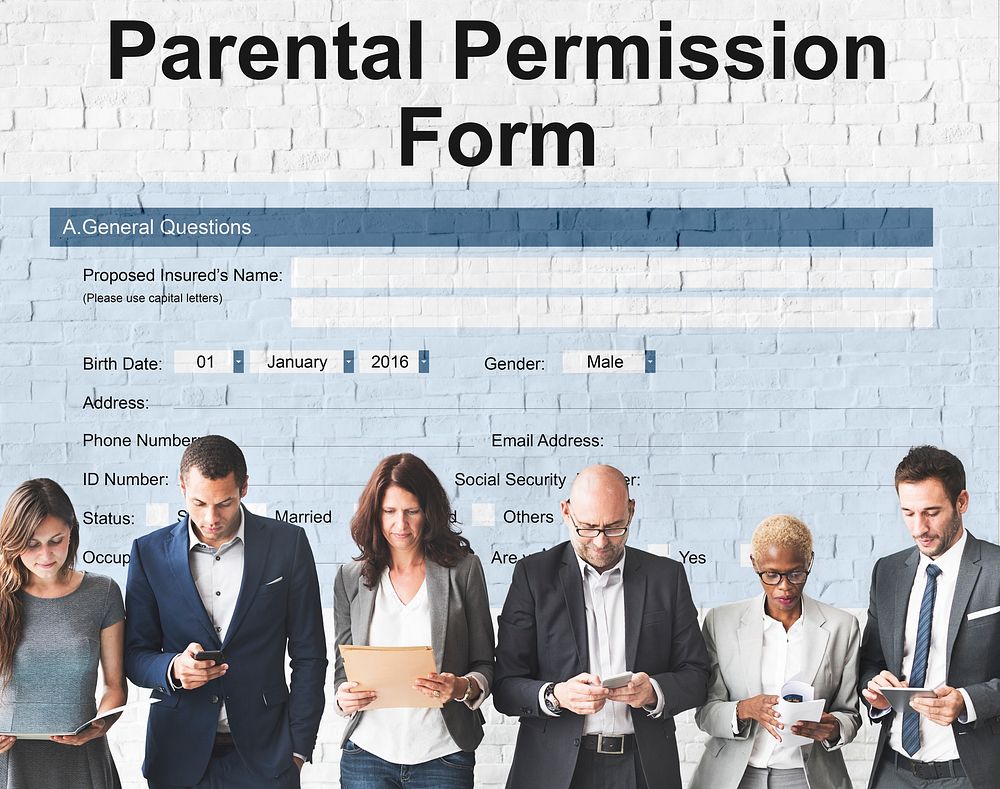 Parental Permission Form Consent Endorsement Concept