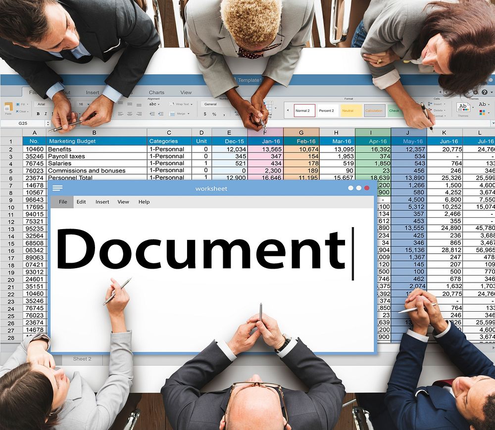 Document Data Paper Database Concept