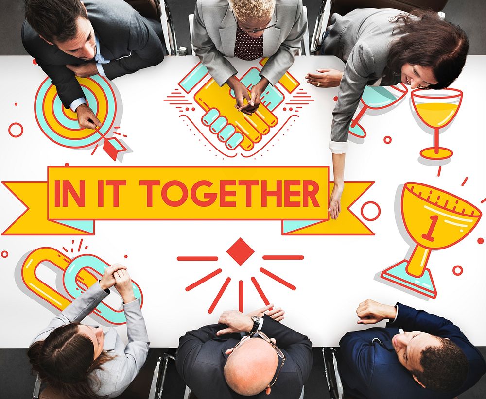 In It Together Team Corporate Connection Support Concept