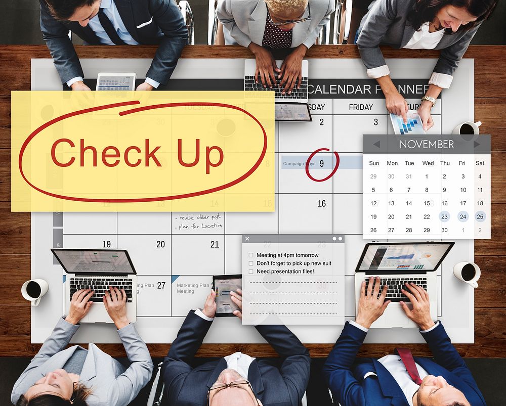 Check up Event To Do List Headline Concept