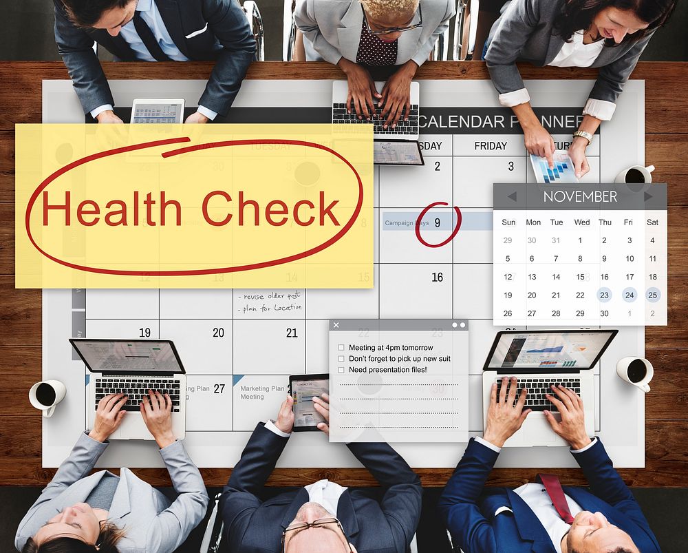 Health Check Healthcare and Medicine Wellness Schedule Concept