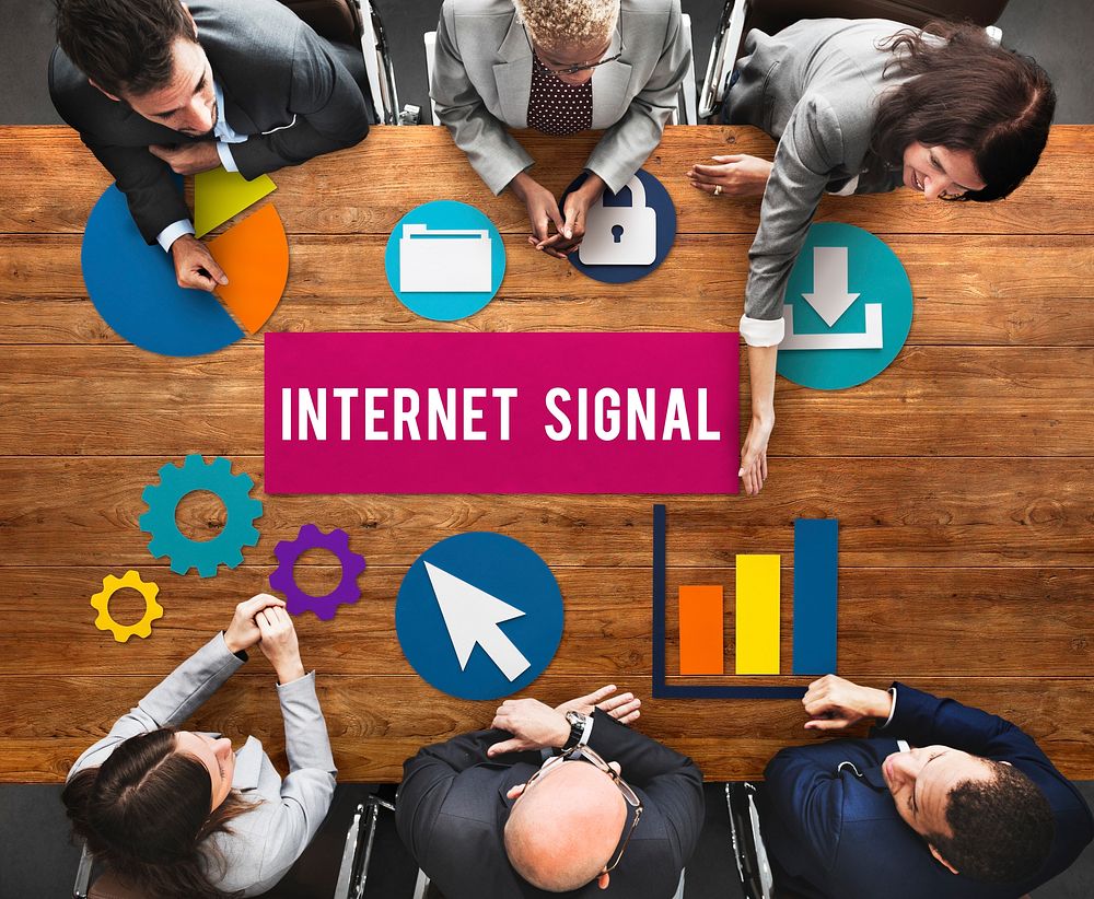 Internet Signal Hotspot Networking Concept