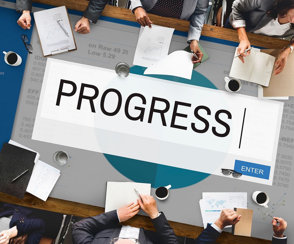 Progress Analytics Strategy Solution Business Concept