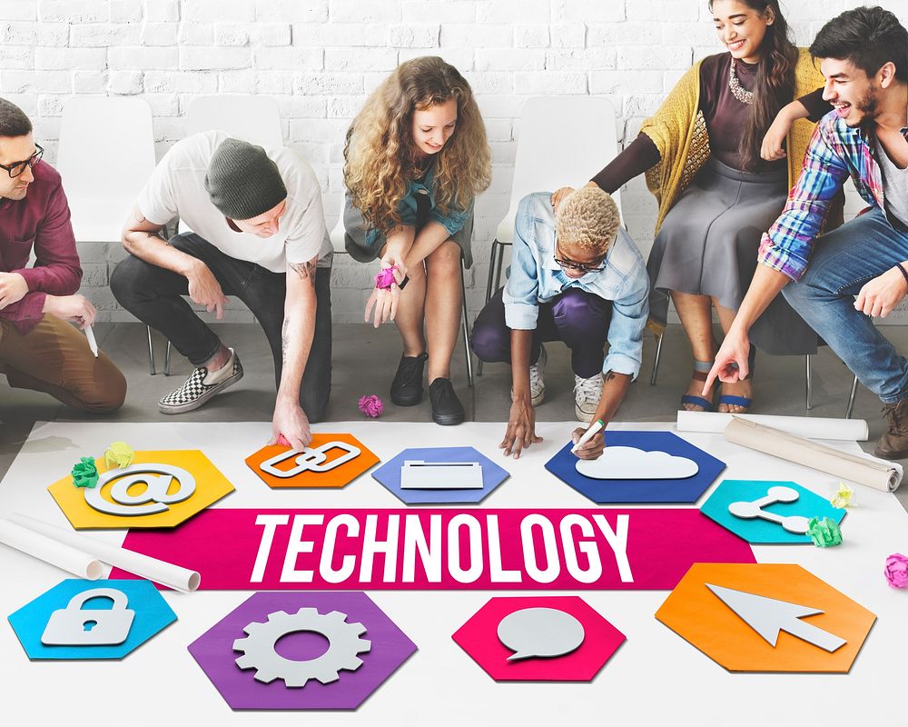 Modern Technology People Graphic Concept