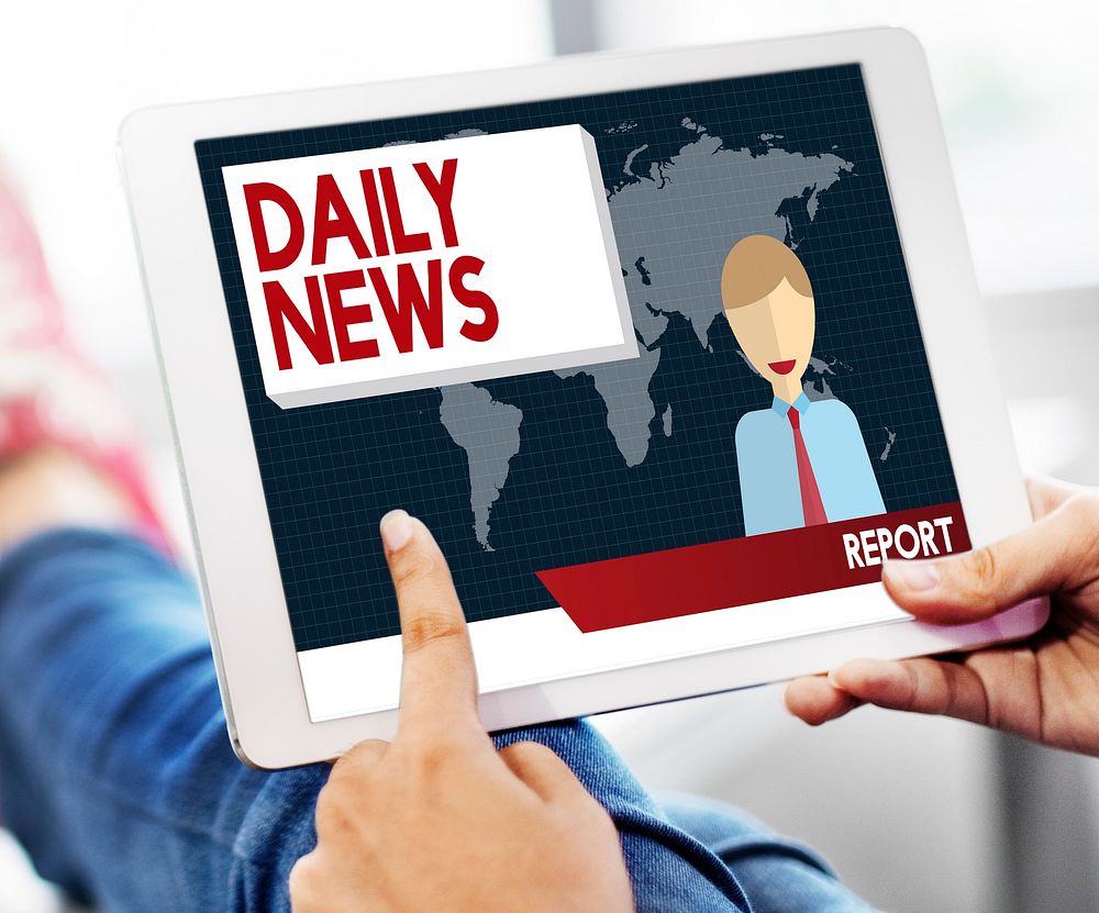 Daily News Announcement Communication Report Concept