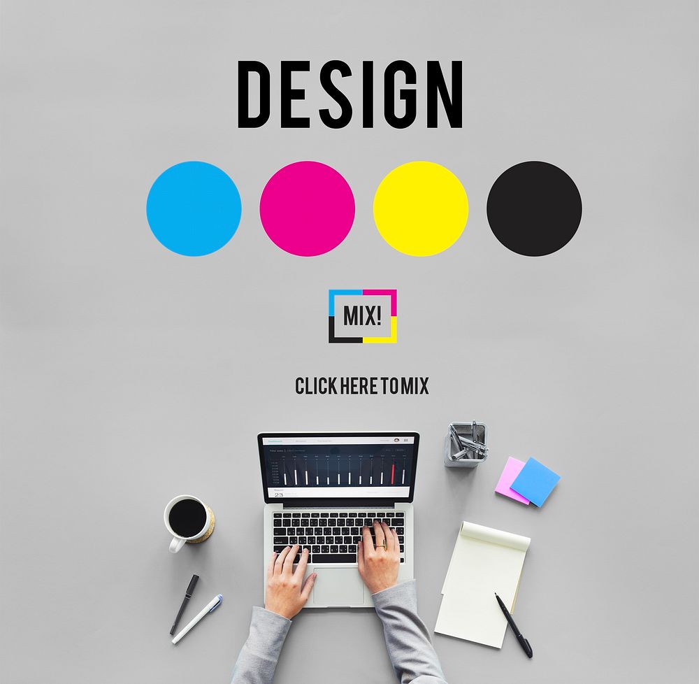 CMYK Ink Design Graphics Creativity Concept