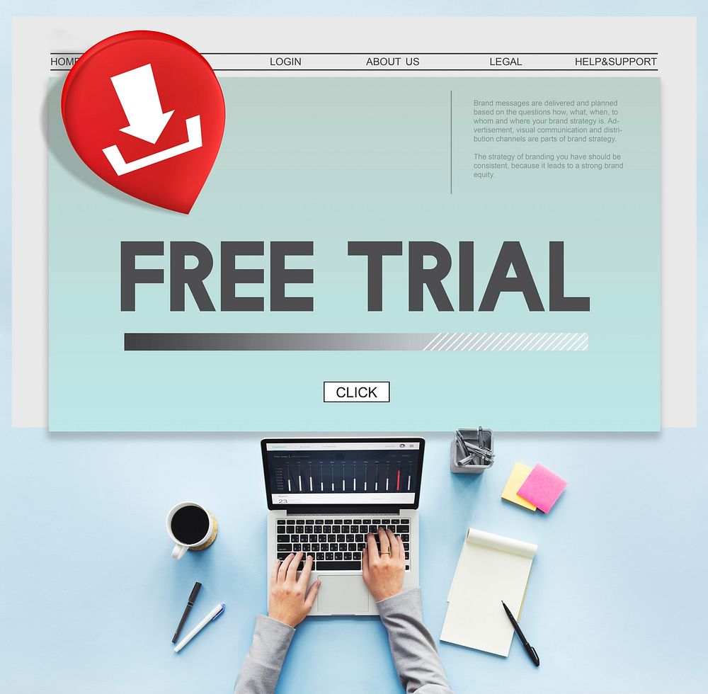 Free Trial Latest Update Download Concept