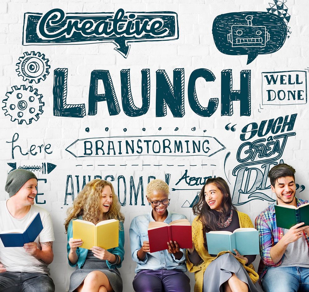 Launch Start up Creative Brainstorming Concept
