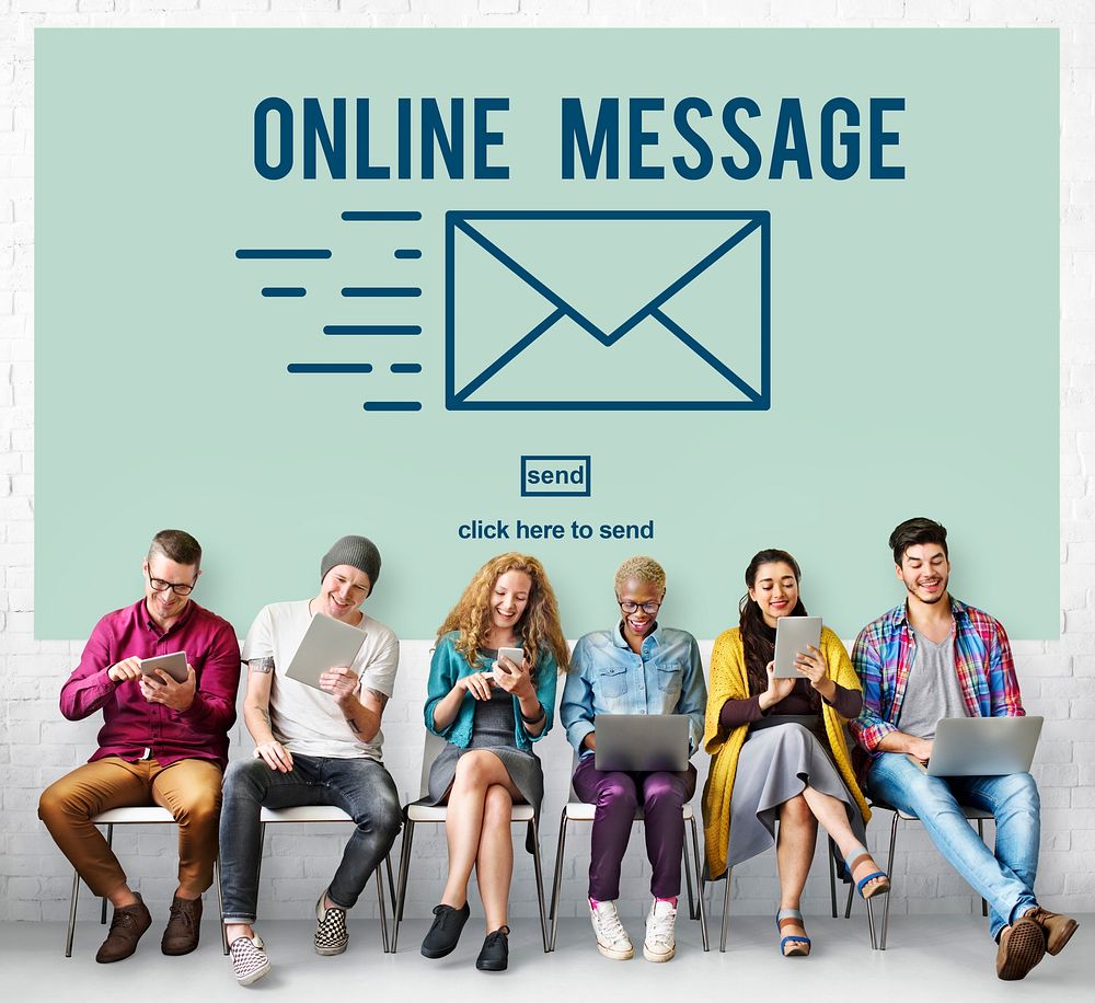 Online Message Global Communications Connection Concept
