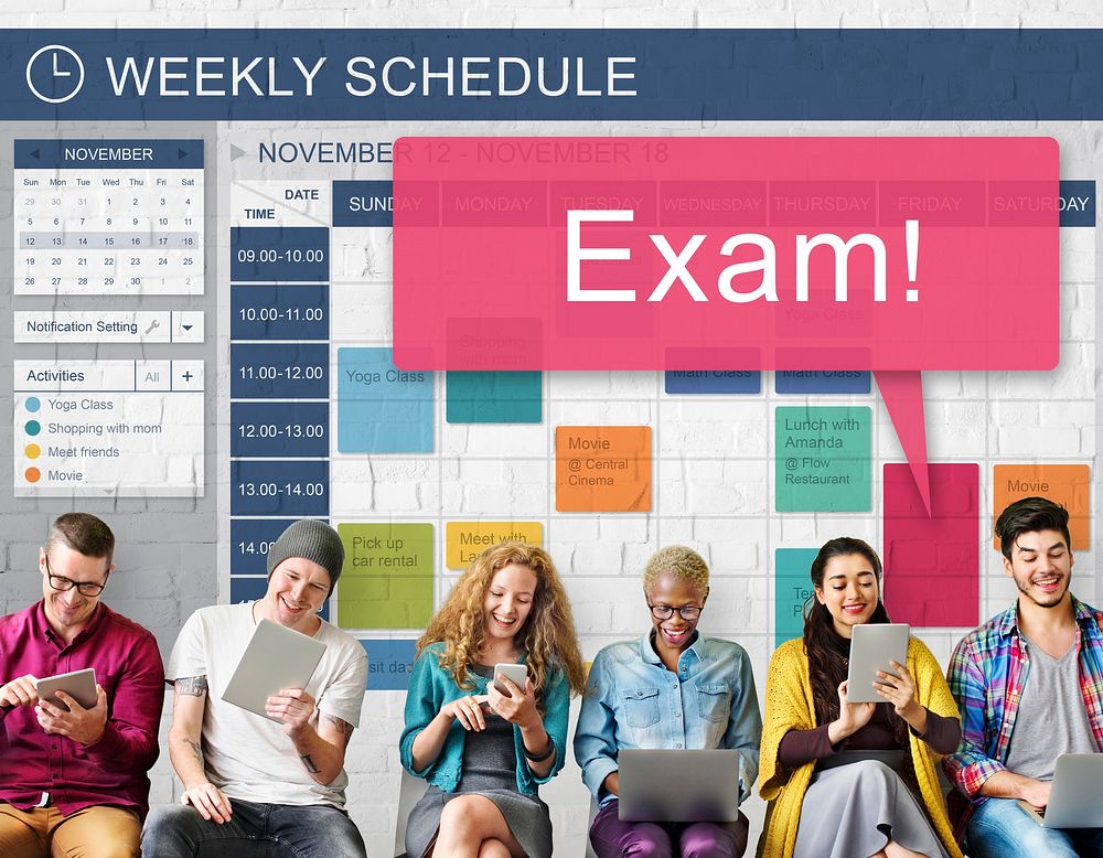 Exam Schedule Education Planning Remember Concept