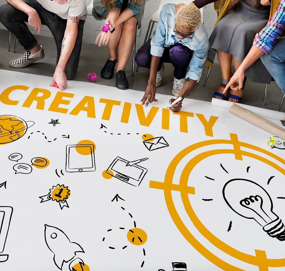Creativity Lightbulb Technology Message Icon Concept