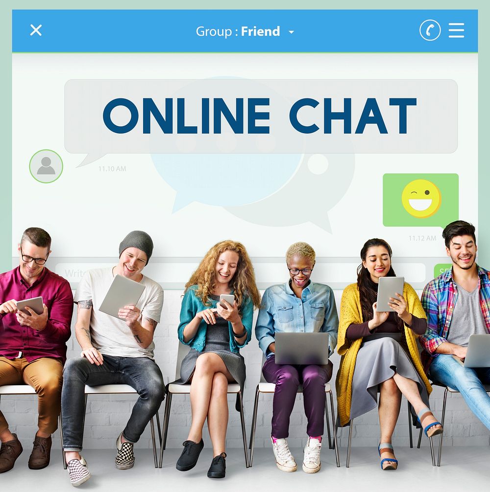 Online Chat Message Connection Talking Concept