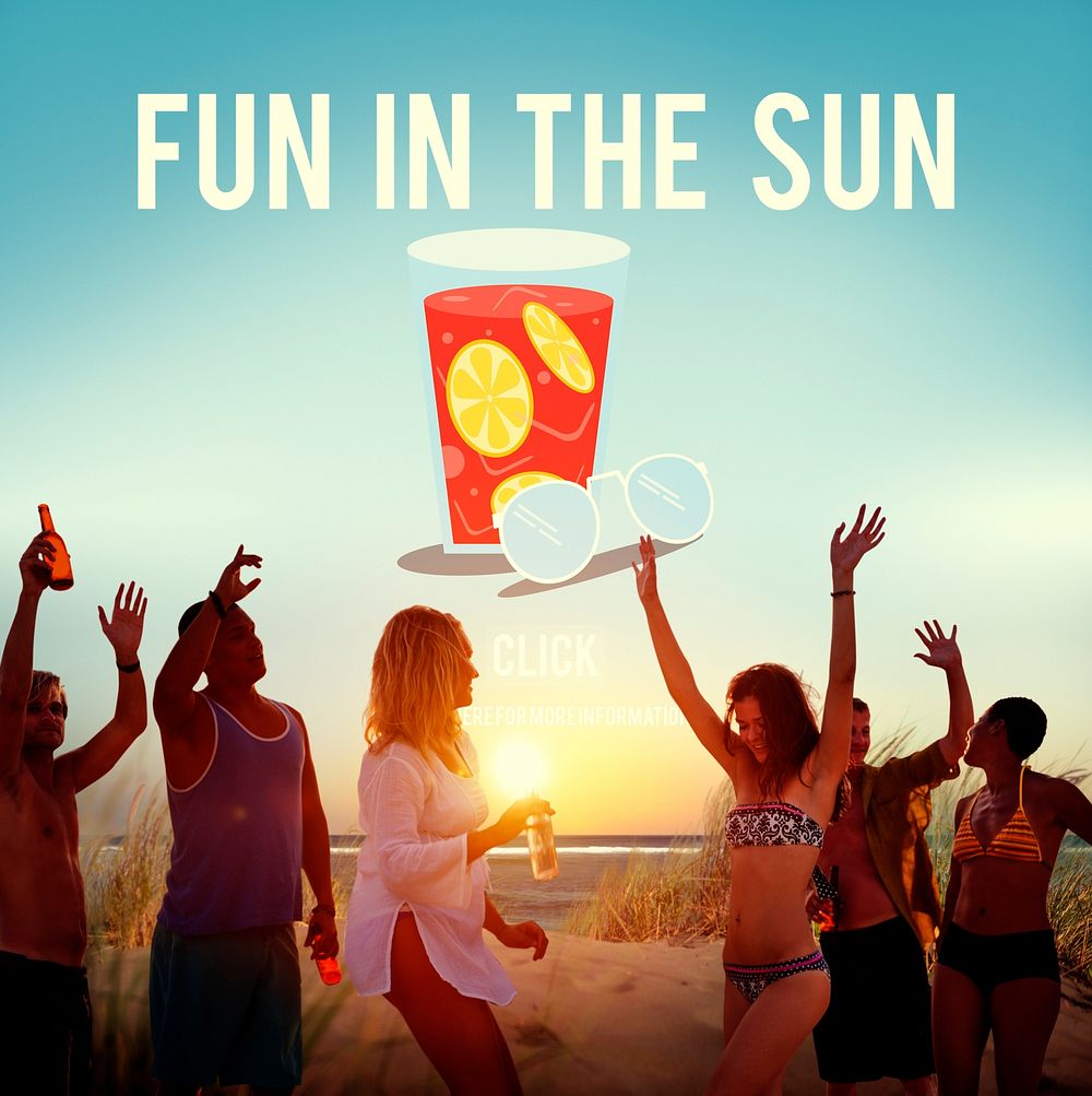 Fun in the Sun Summer Sunny Vacation Concept
