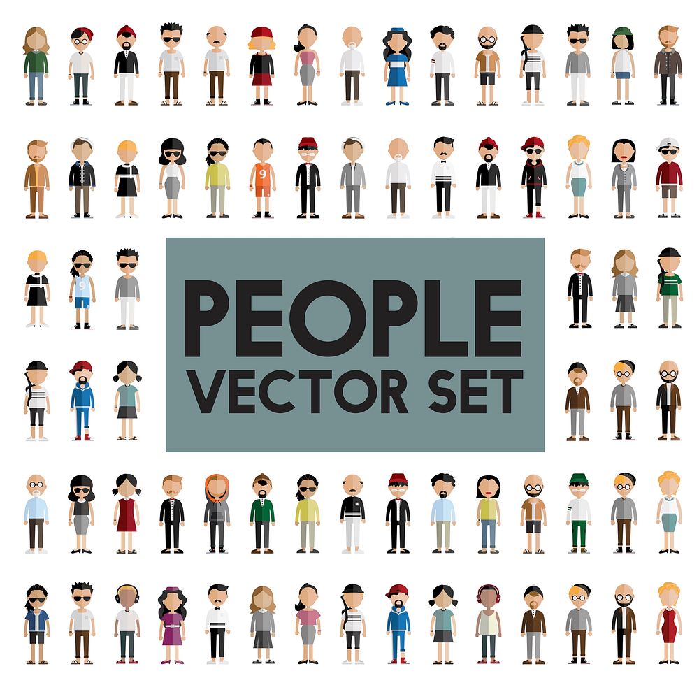 Illustration of diverse people