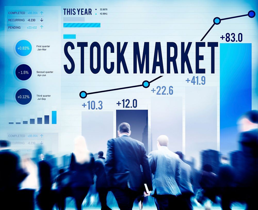 Stock Market Graph Growth Improvement Concept