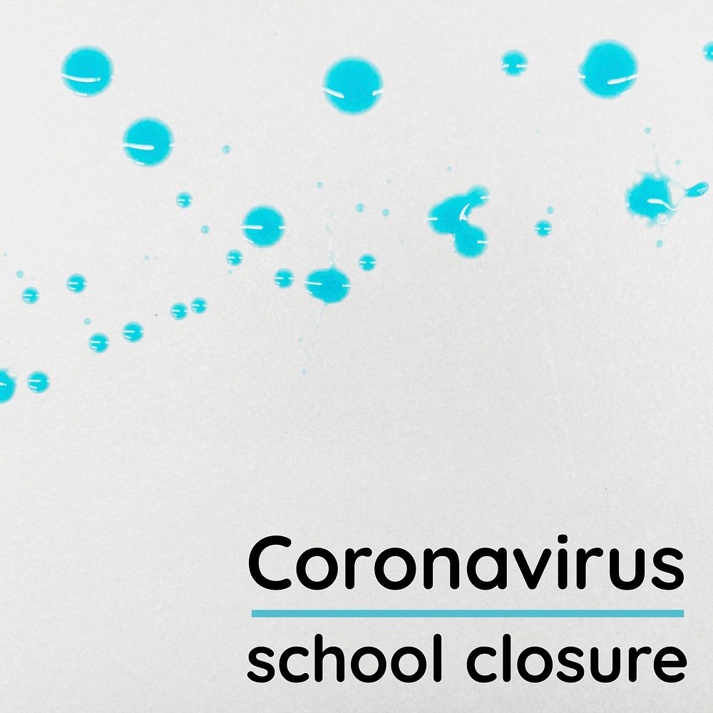 School closure for coronavirus pandemic social banner