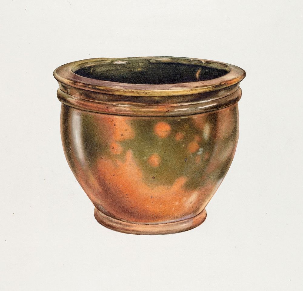 Galena Pottery (Bowl) (1938) by Alfred Koehn. Original from The National Galley of Art. Digitally enhanced by rawpixel.