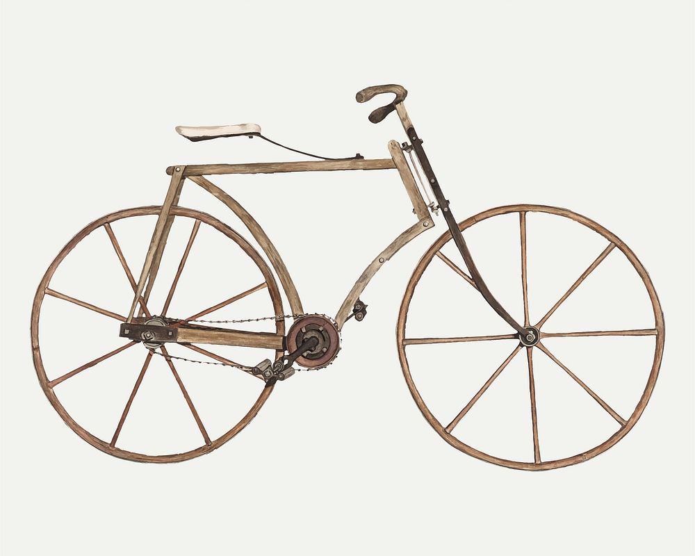 Vintage bicycle vector illustration, remixed from the artwork by Marjorie Lee