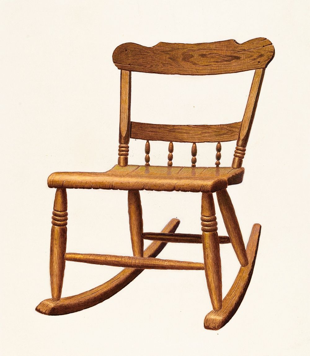 Child's Rocking Chair (c. 1939) by William H. Edwards. Original from The National Gallery of Art. Digitally enhanced by…