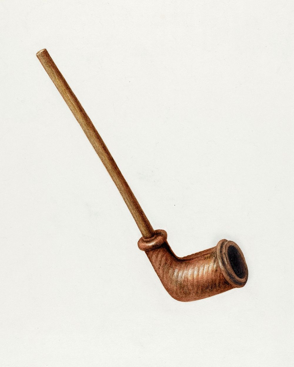 Clay Pipe (ca. 1938) by Manuel G. Runyan. Original from The National Gallery of Art. Digitally enhanced by rawpixel.