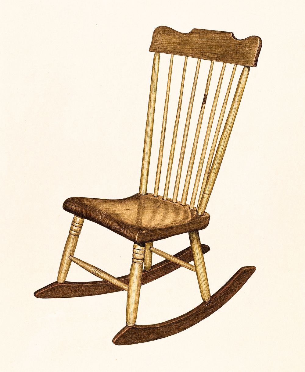 Rocking Chair (1940) by LeRoy Griffith. Original from The National Gallery of Art. Digitally enhanced by rawpixel.