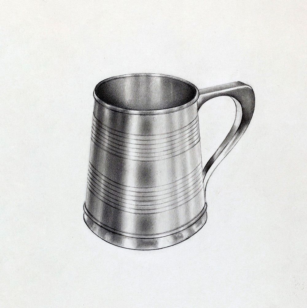 Silver Mug (ca.1937) by Vincent Carano. Original from The National Gallery of Art. Digitally enhanced by rawpixel.