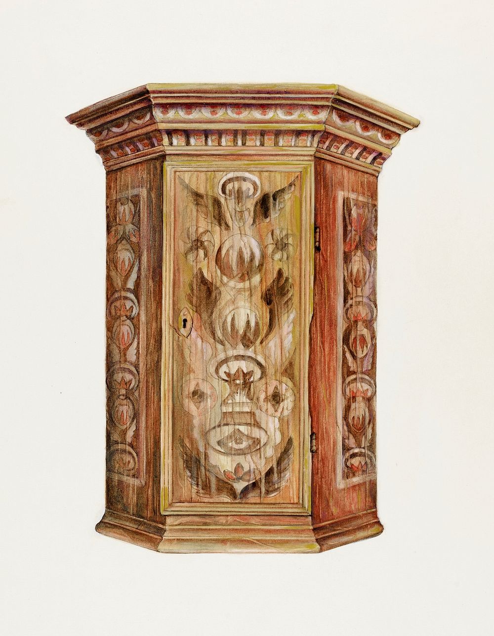 Wall Cupboard (1935&ndash;1942) by Samuel W. Ford. Original from The National Gallery of Art. Digitally enhanced by rawpixel.