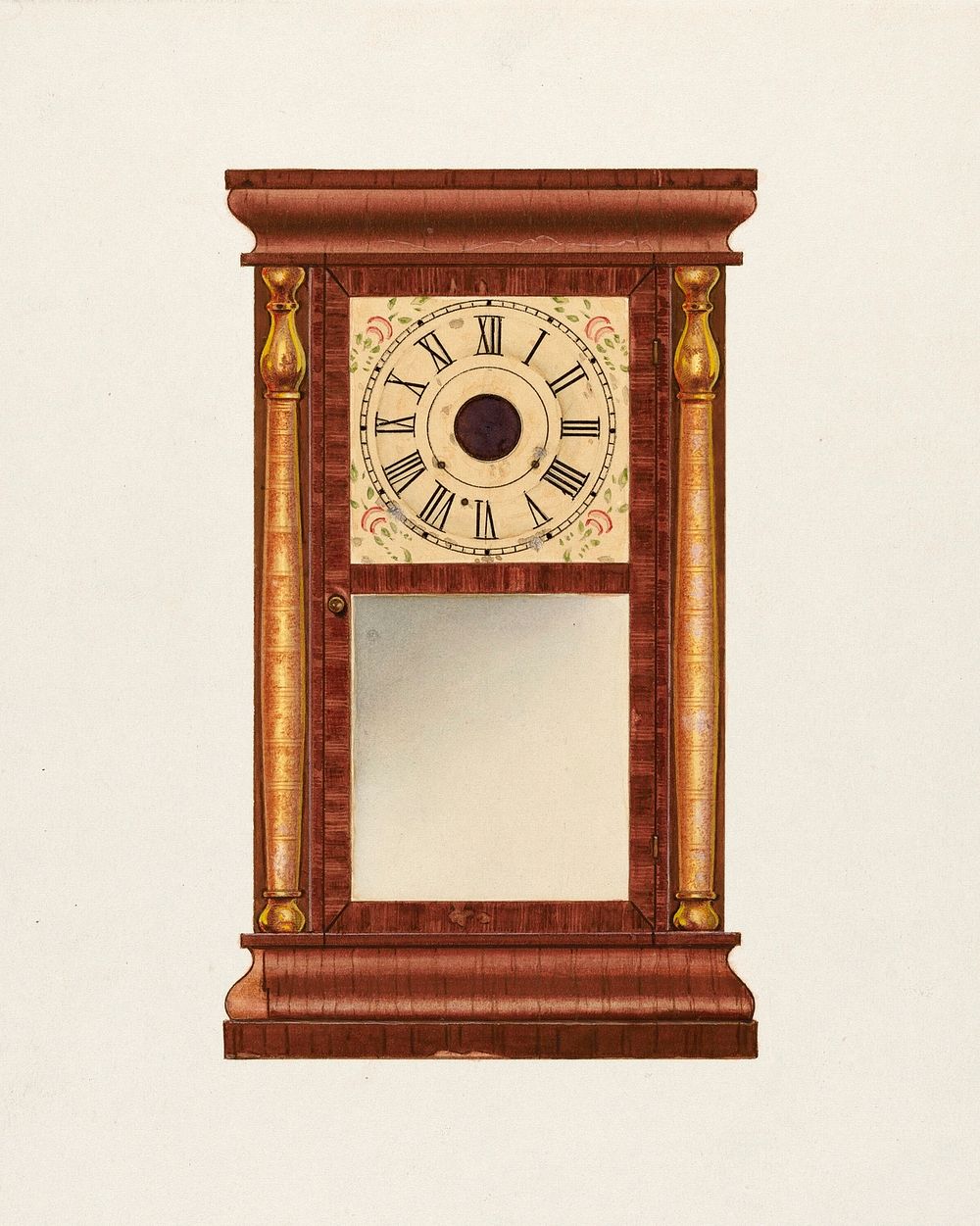 Mantle Clock (ca.1937) by Lon Cronk. Original from The National Gallery of Art. Digitally enhanced by rawpixel.
