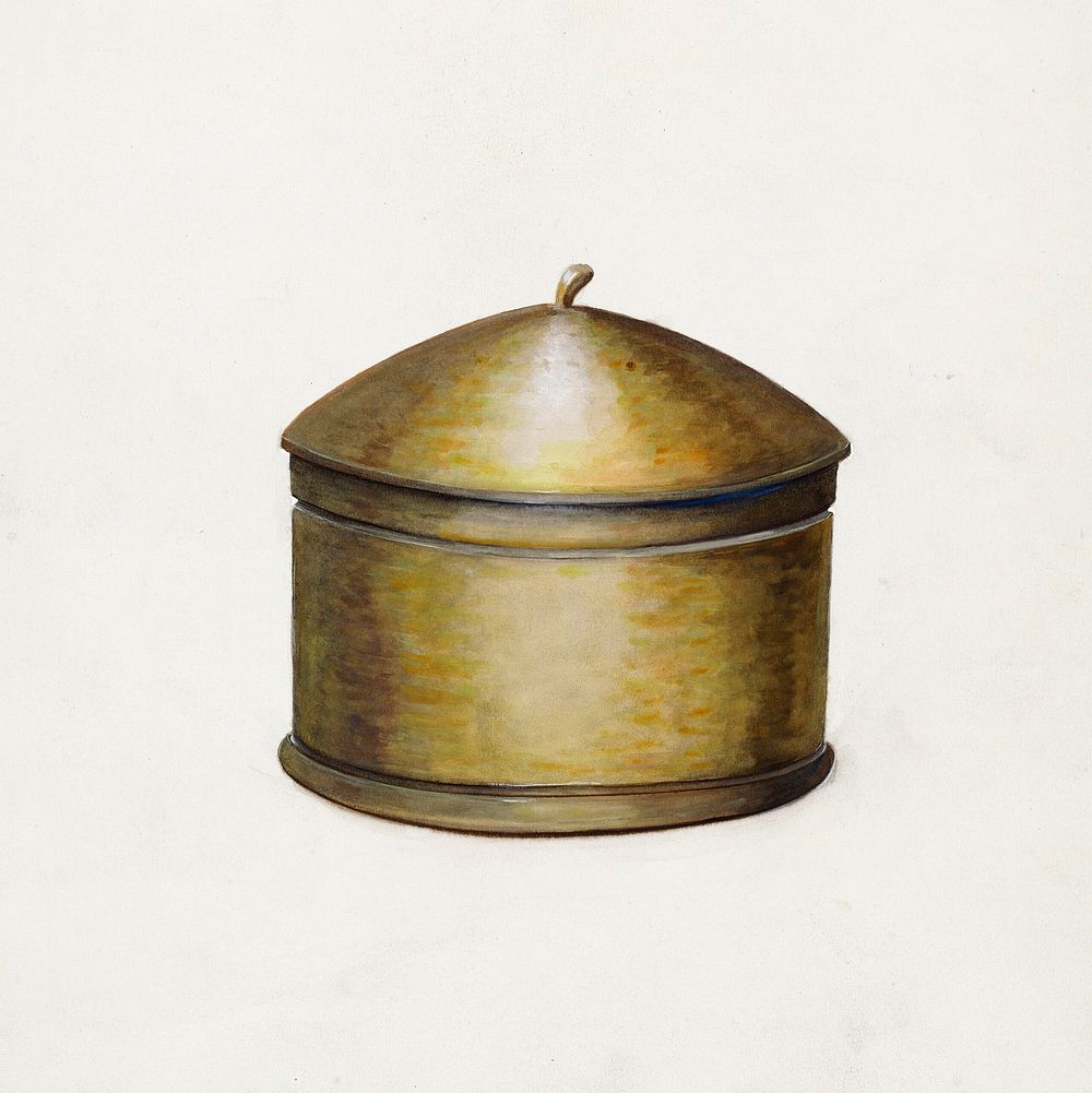 Wooden Sugar Bowl (ca.1936) by Edward L. Loper. Original from The National Gallery of Art. Digitally enhanced by rawpixel.
