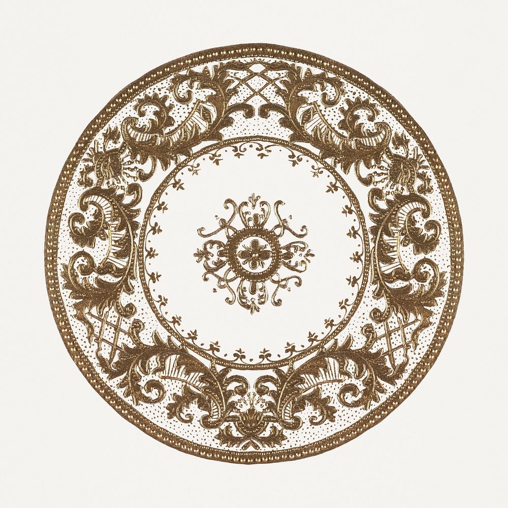 Vintage floral mandala motif, remixed from Noritake factory china porcelain tableware design