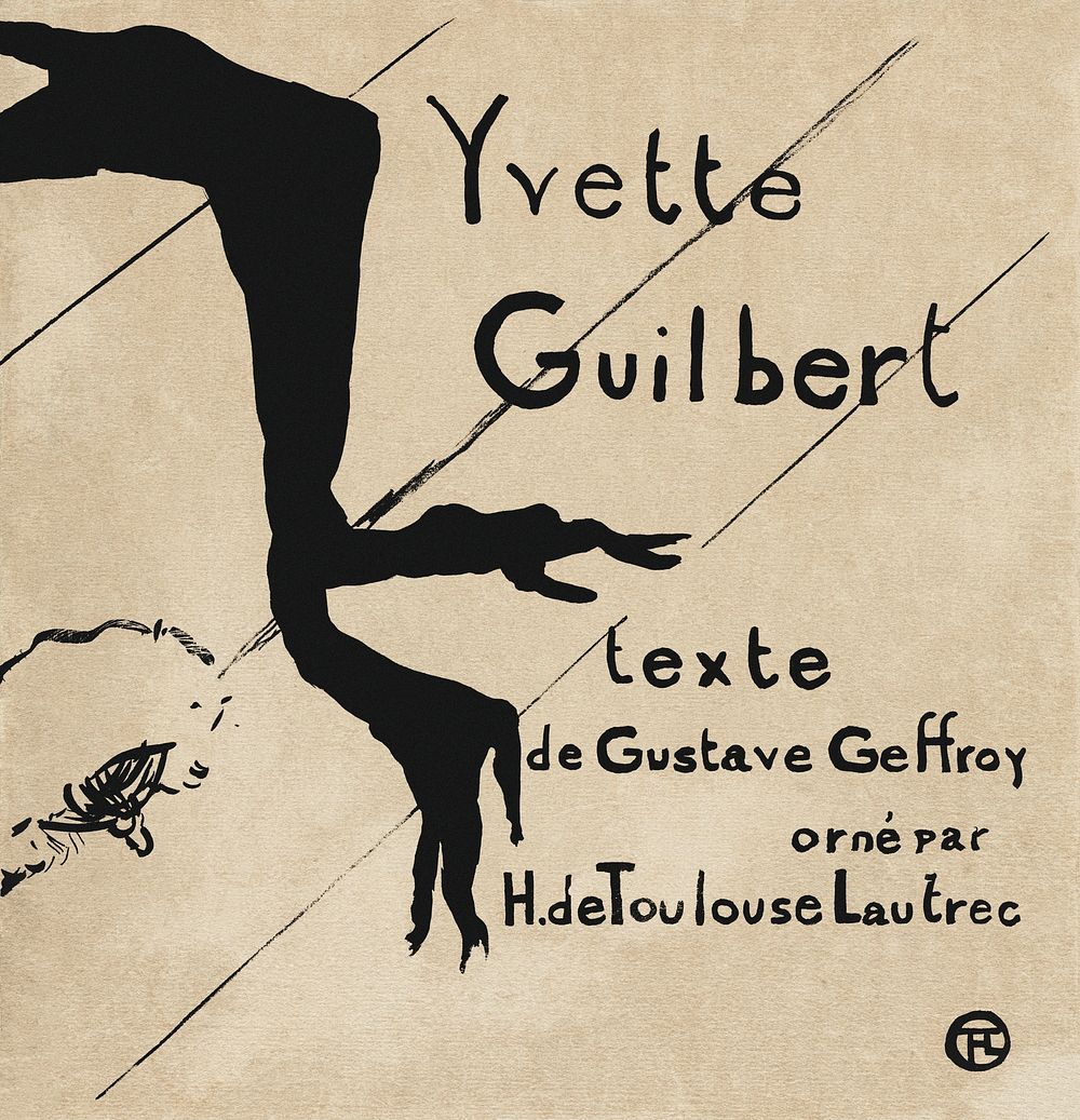 Yvette Guilbert (1894) print in high resolution by Henri de Toulouse&ndash;Lautrec.. Original from The Cleveland Museum of…