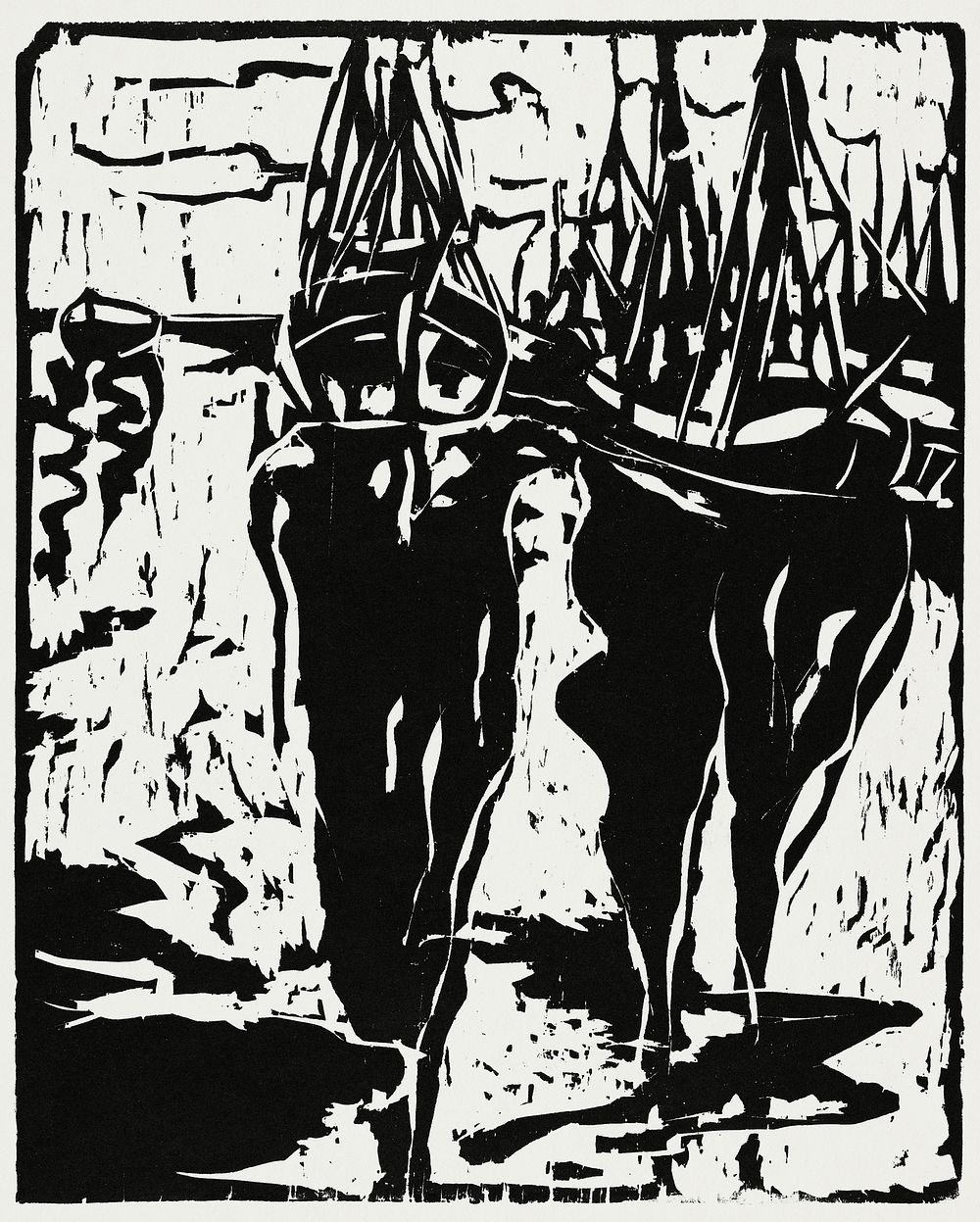 Port Scene (1908) print in high resolution by Ernst Ludwig Kirchner. Original from The National Gallery of Art. Digitally…