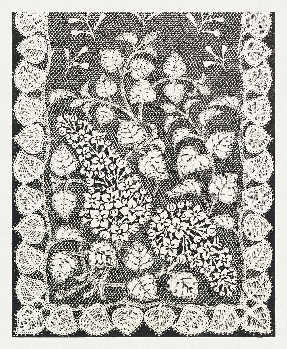 Art nouveau lilac flower pattern design resource