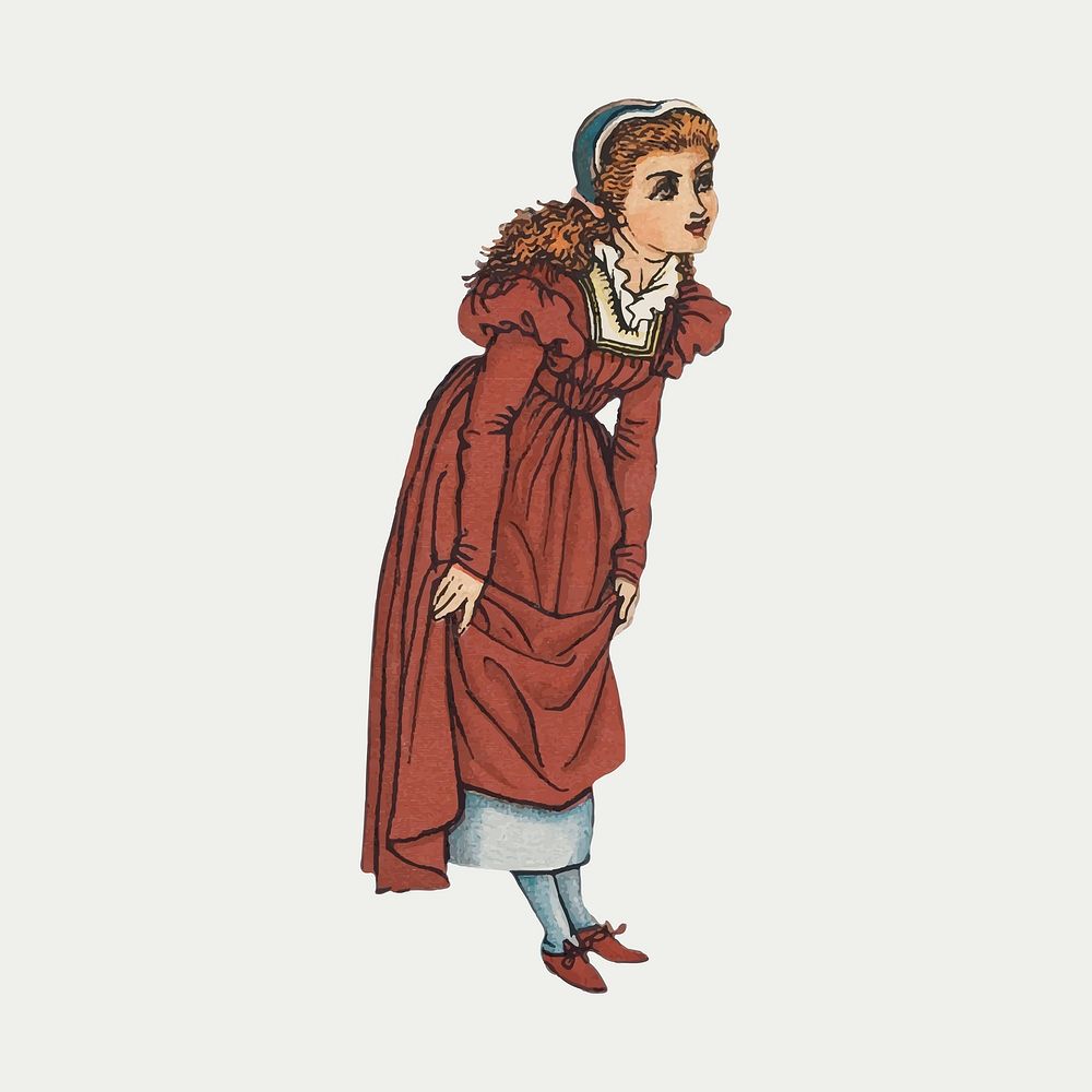 A woman in Victorian dress vector