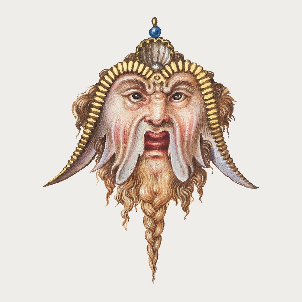 Troll mythical creature troll head vector