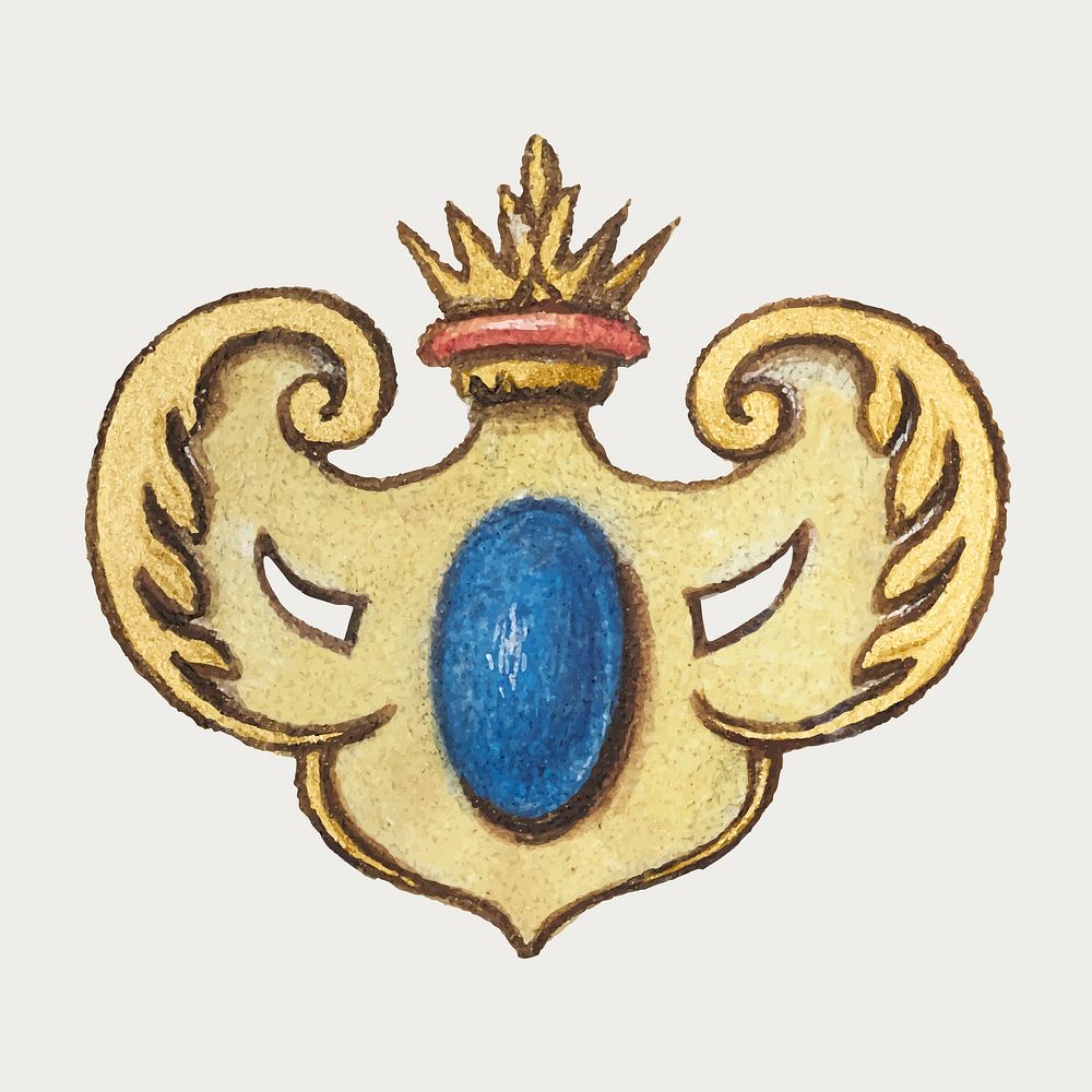 Vector Victorian gold emblem ornamental decorative
