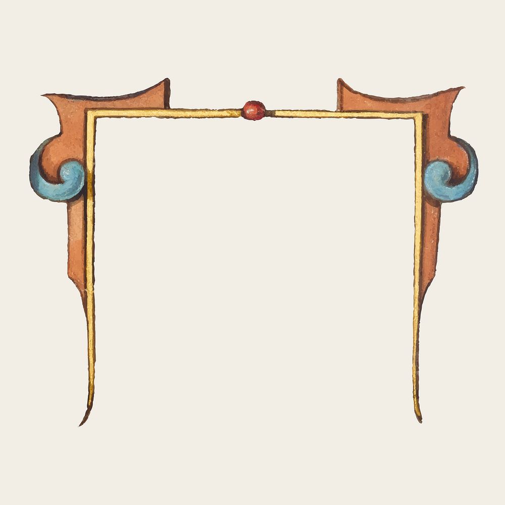 Victorian frame border vector ornament