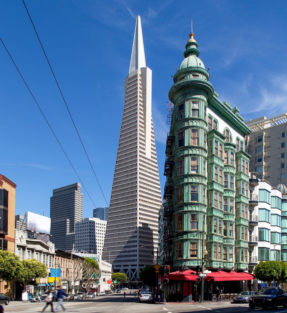 The Transamerica Pyramid is the tallest skyscraper in the San Francisco skyline and one of its most iconic.