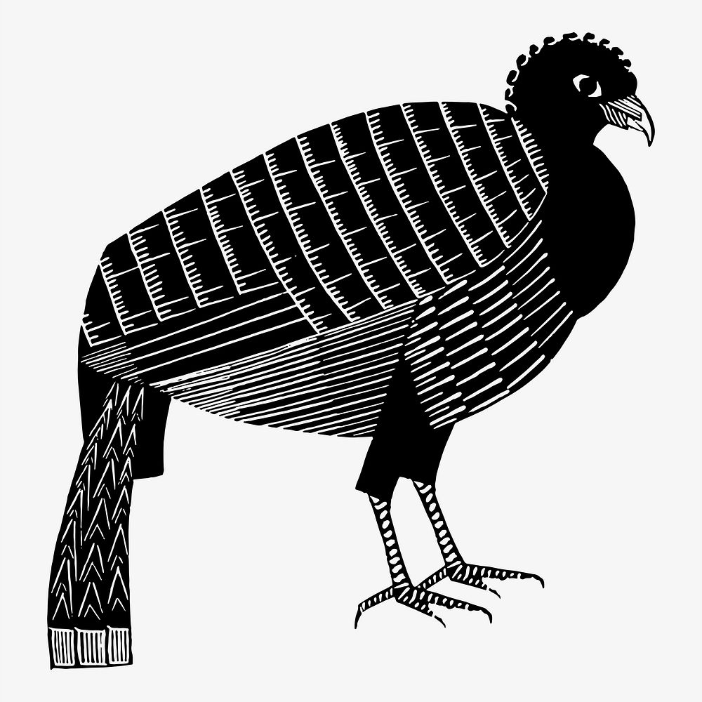 Vintage peacock animal art print vector, remix from artworks by Samuel Jessurun de Mesquita