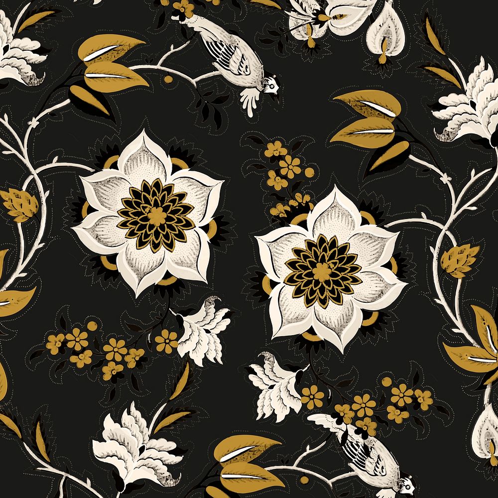Floral vintage style background vector