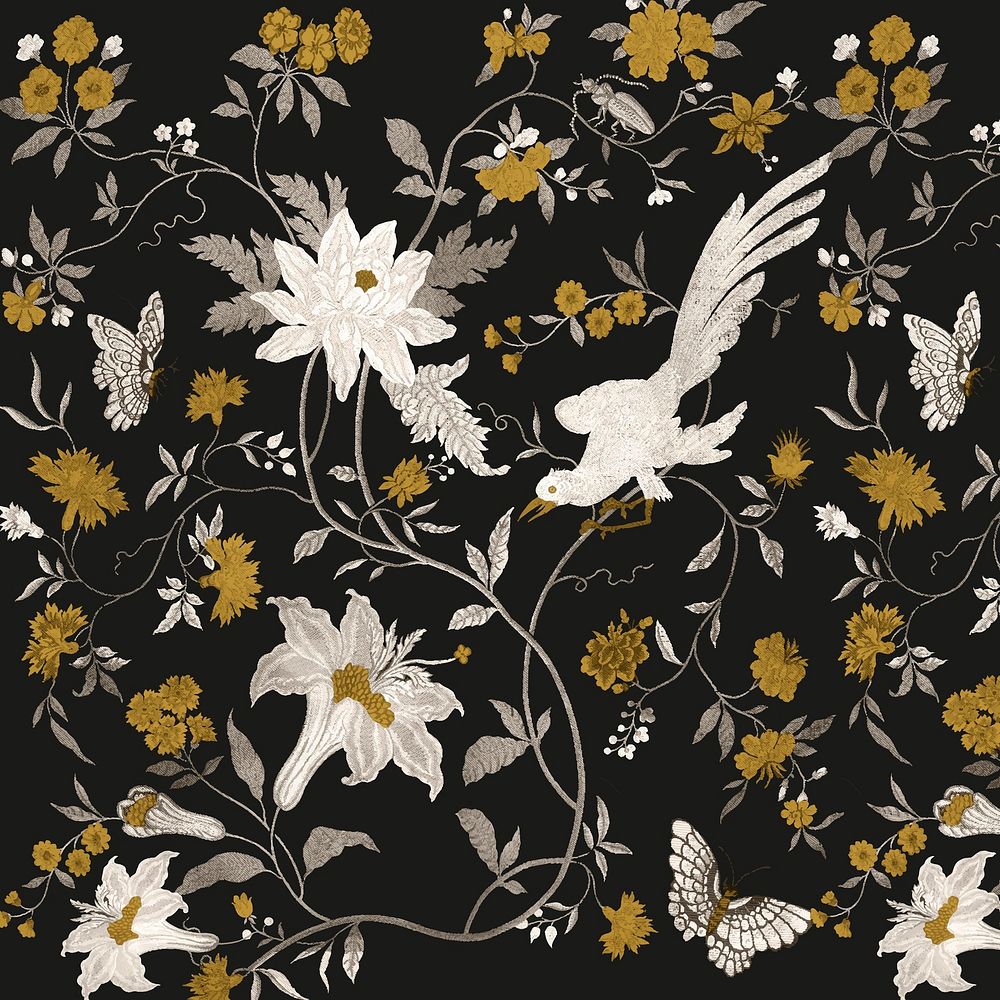 Vintage ornamental vector botanical pattern image background