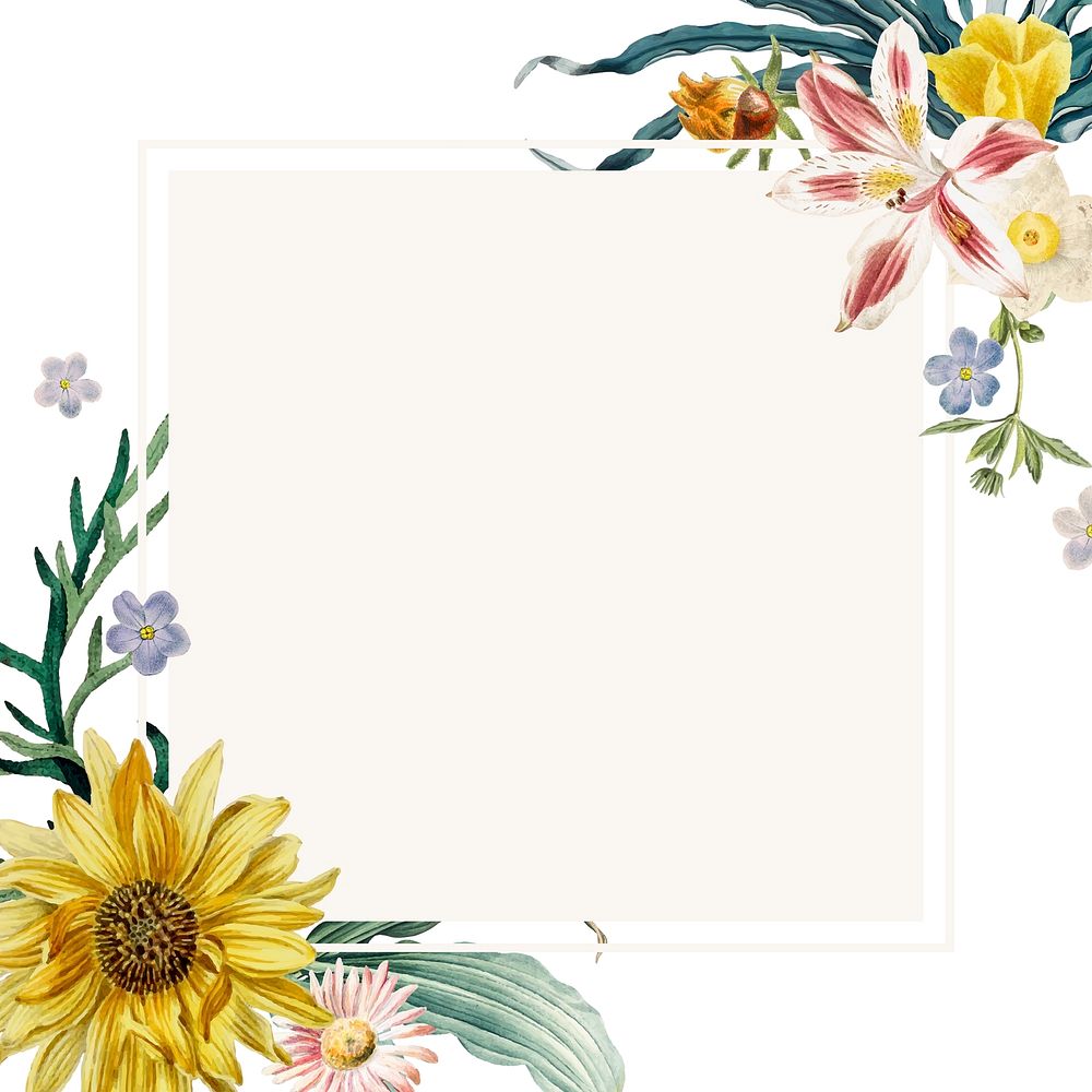 Psd summer botanic vintage border