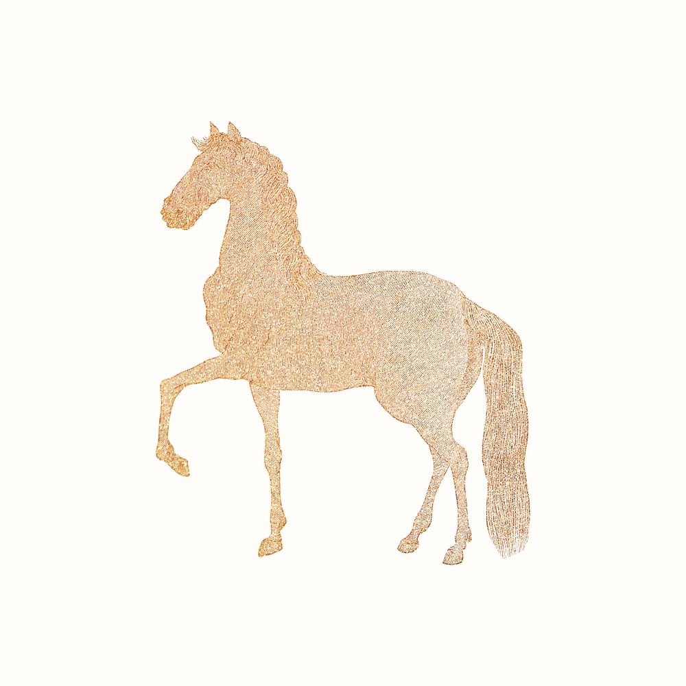 Tan horse illustration vector