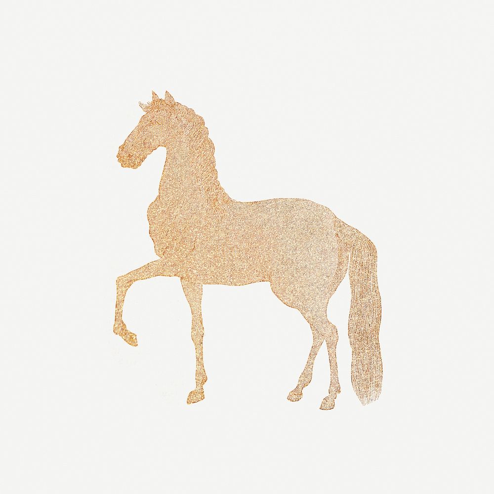 Tan horse illustration