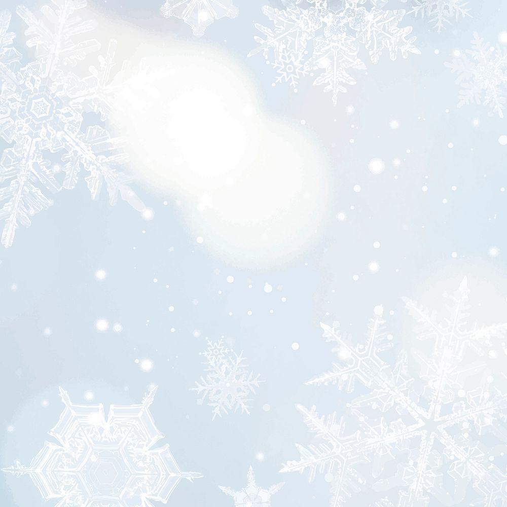 Winter snowflake frame vector, remix of photography by Wilson Bentley