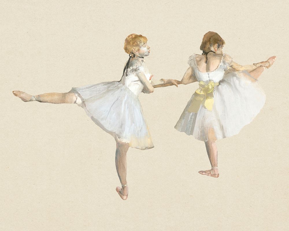 Psd ballet dancers, remixed from the artworks of the famous French artist Edgar Degas.