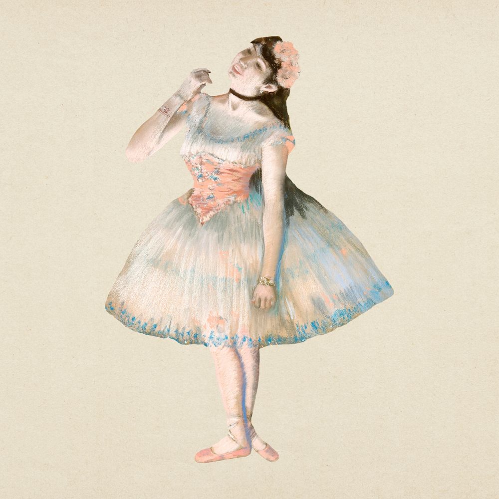 Ballet dancer, remixed from the artworks of the famous French artist Edgar Degas.