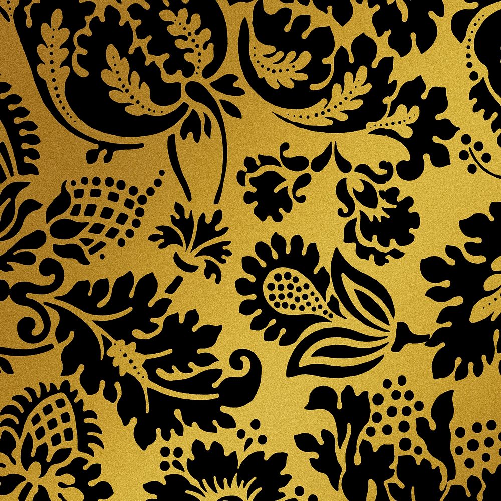 Luxury floral pattern remix from artwork by William Morris
