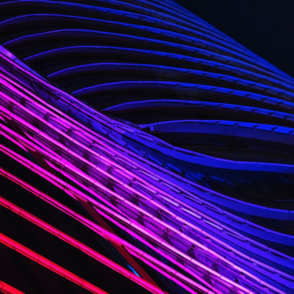 Neon lights patterned line background